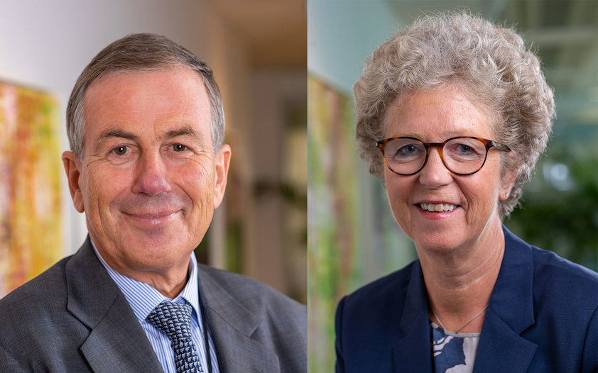 Hydro Board Chair Dag Mejdell and CEO Hilde Merete Aasheim