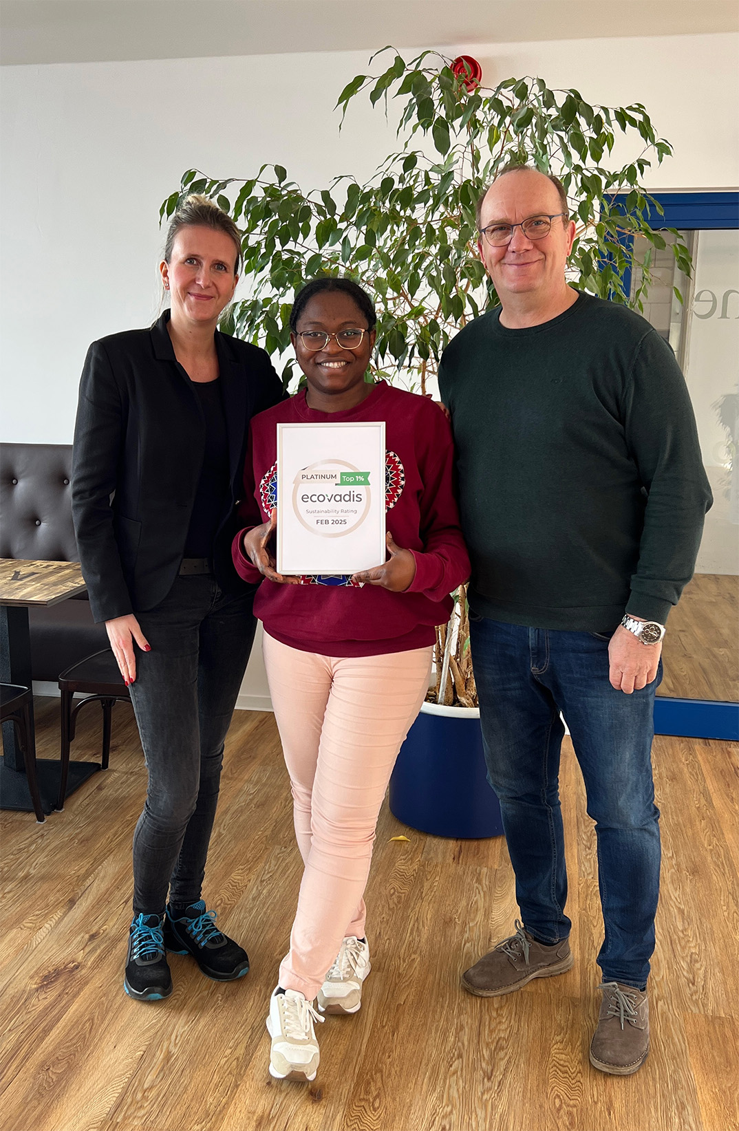 a group of people posing for the camera