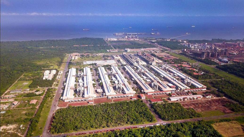 Vista aérea da Albras, em Barcarena.