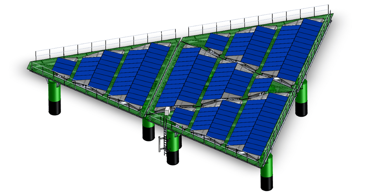 Illustration of a installation from SolarDuck