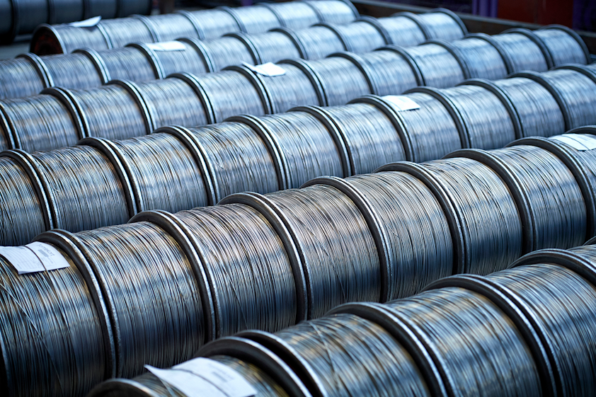 a close up of cables