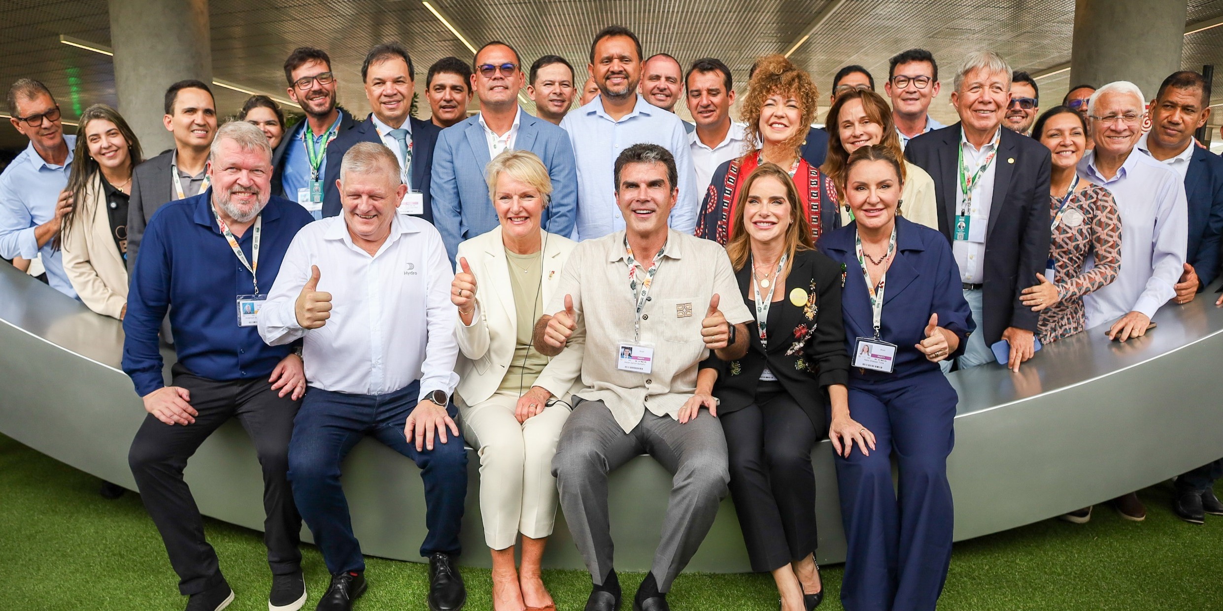 a group of people posing for a photo