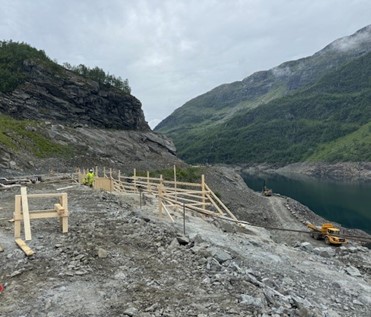 Mining vehicles in Roldal-Suldal, Norway