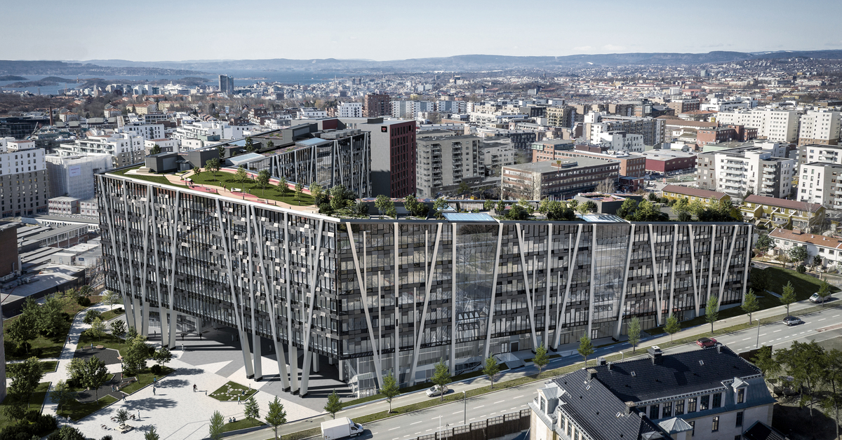 a large building with a curved roof