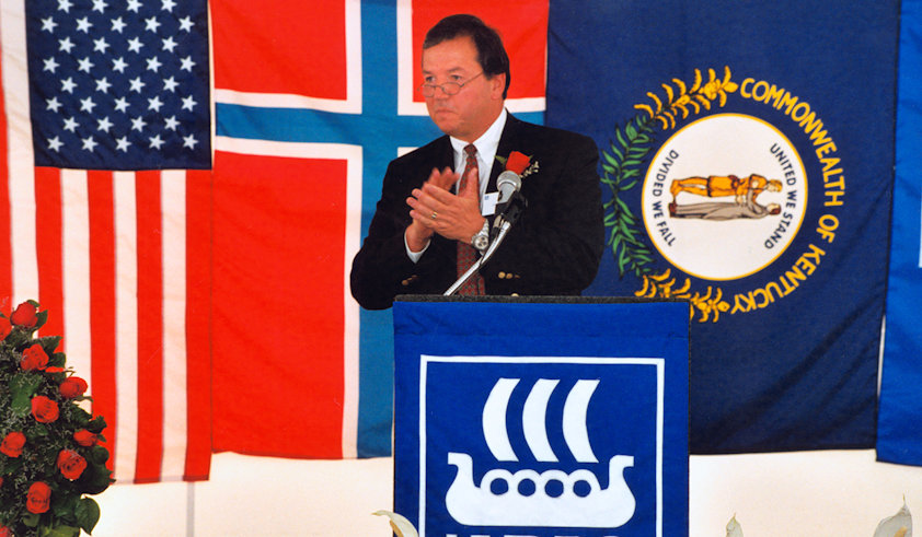 a man speaking into a microphone