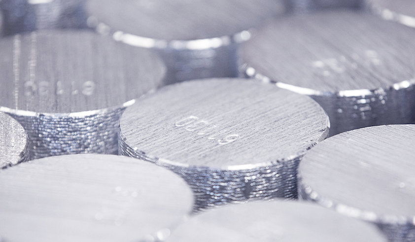 Closeup of metal rods